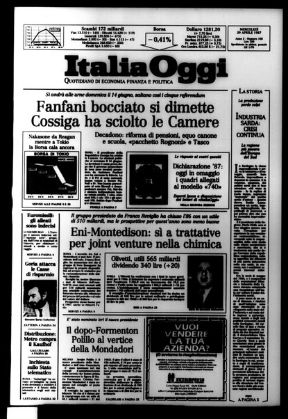 Italia oggi : quotidiano di economia finanza e politica